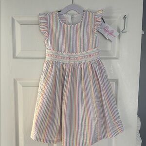 Bonnie Jean Pastel Striped Dress
